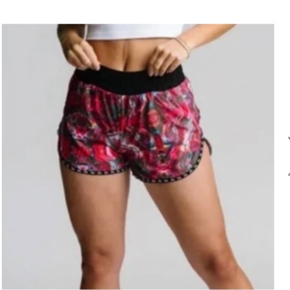 Zyia Active Sprinter Shorts Women’s Medium Pink Orange Magenta Lined Shorts